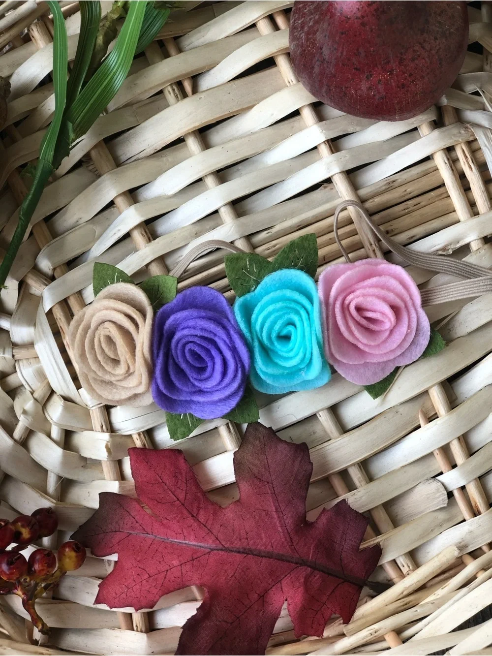 Felt Flower Baby Headband Handmade Floral Hair Accessory